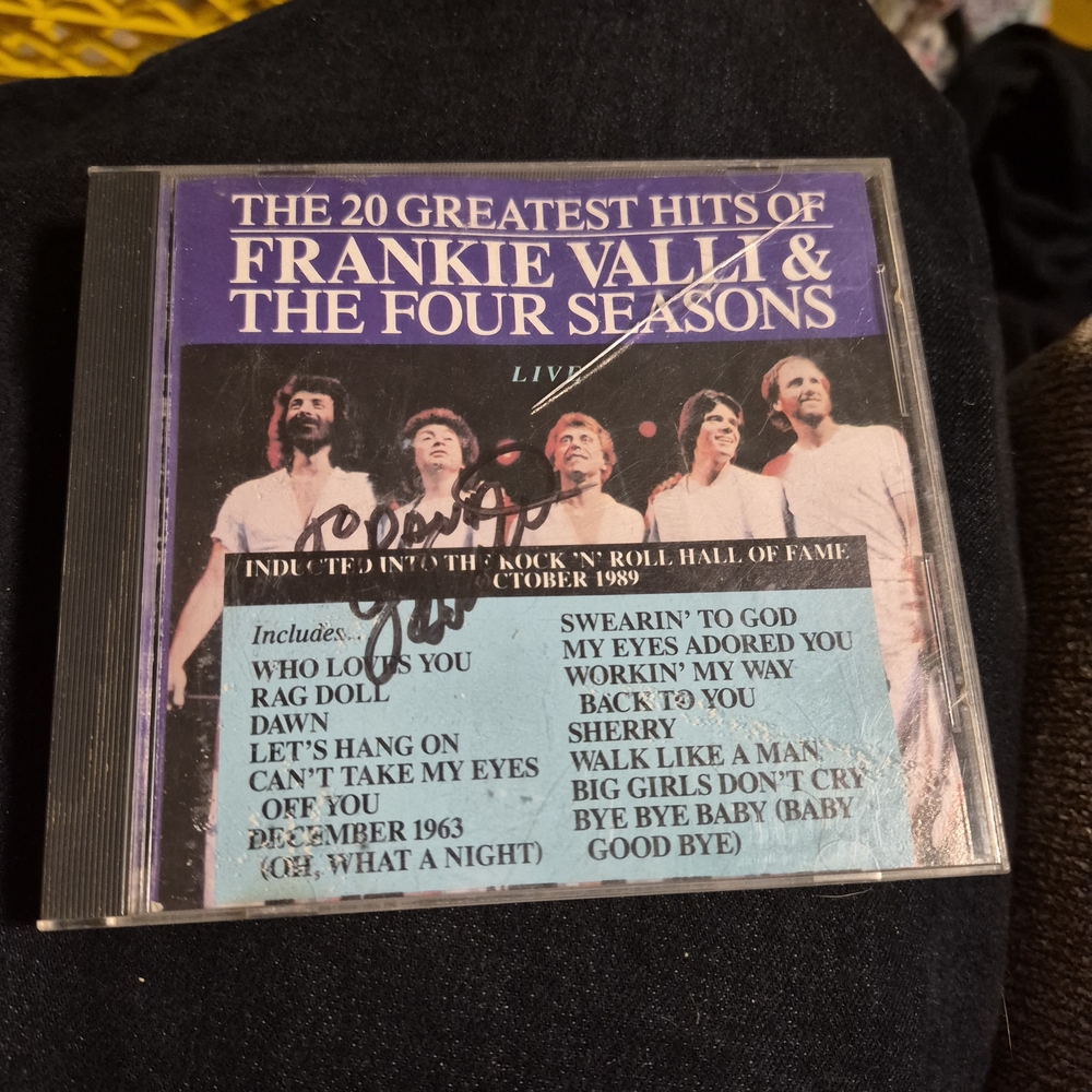 Signed Copy Of The 20 Greatest Hits Of Frankie Valli And The Four Seasons CD